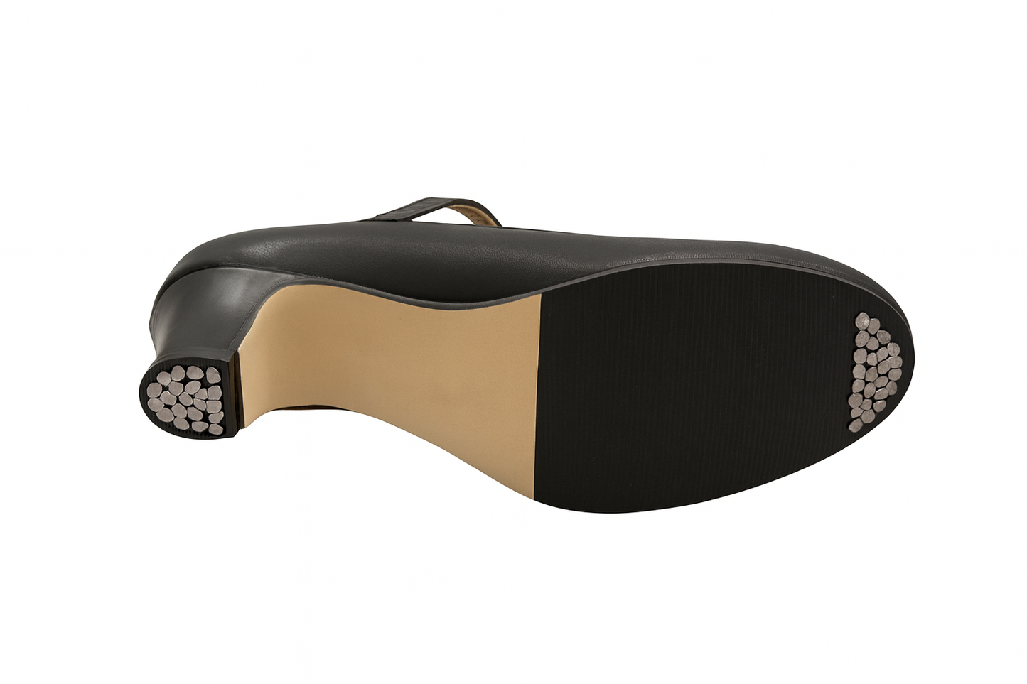 ZAPATOS DE FLAMENCO NEGROS INICIACION CON CLAVOS Y HEBILLA