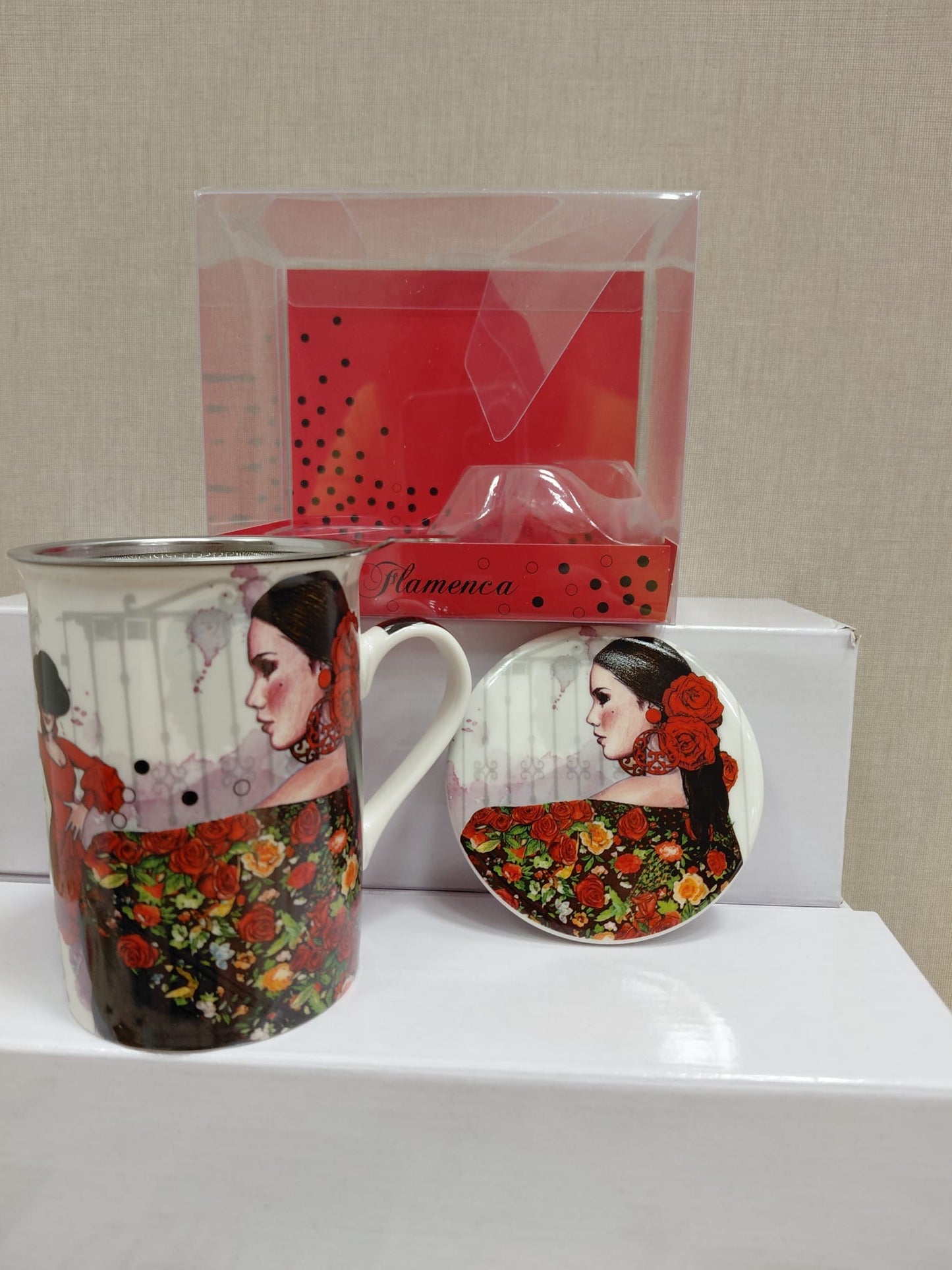 TAZA ILUSTRADA DE FLAMENCA