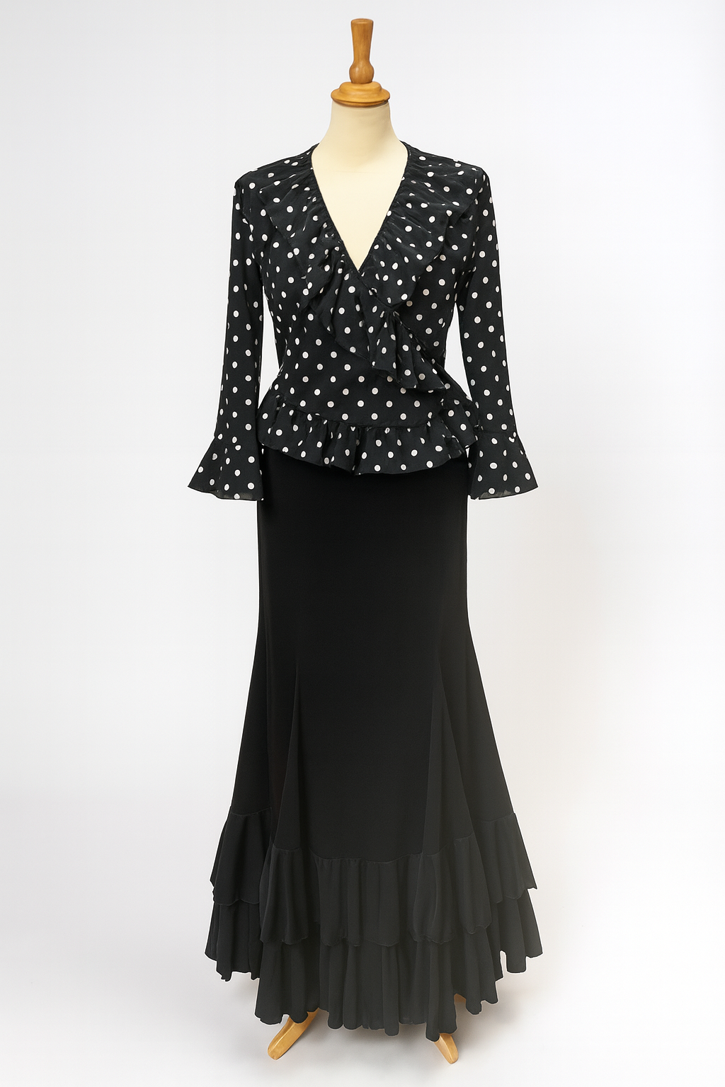 FALDA NEGRA DOS VOLANTES