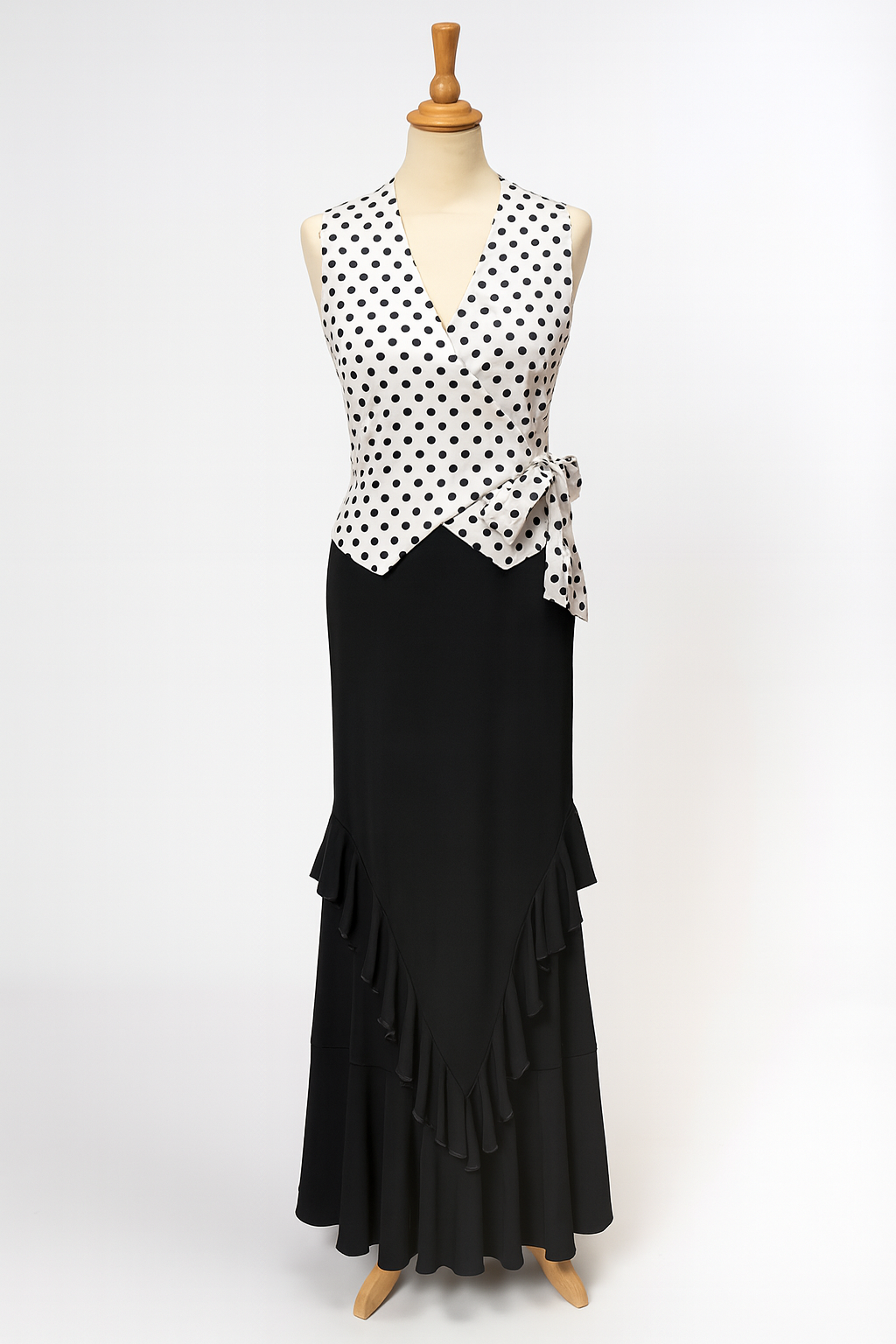 FALDA DE PUNTO DE LICRA NEGRA