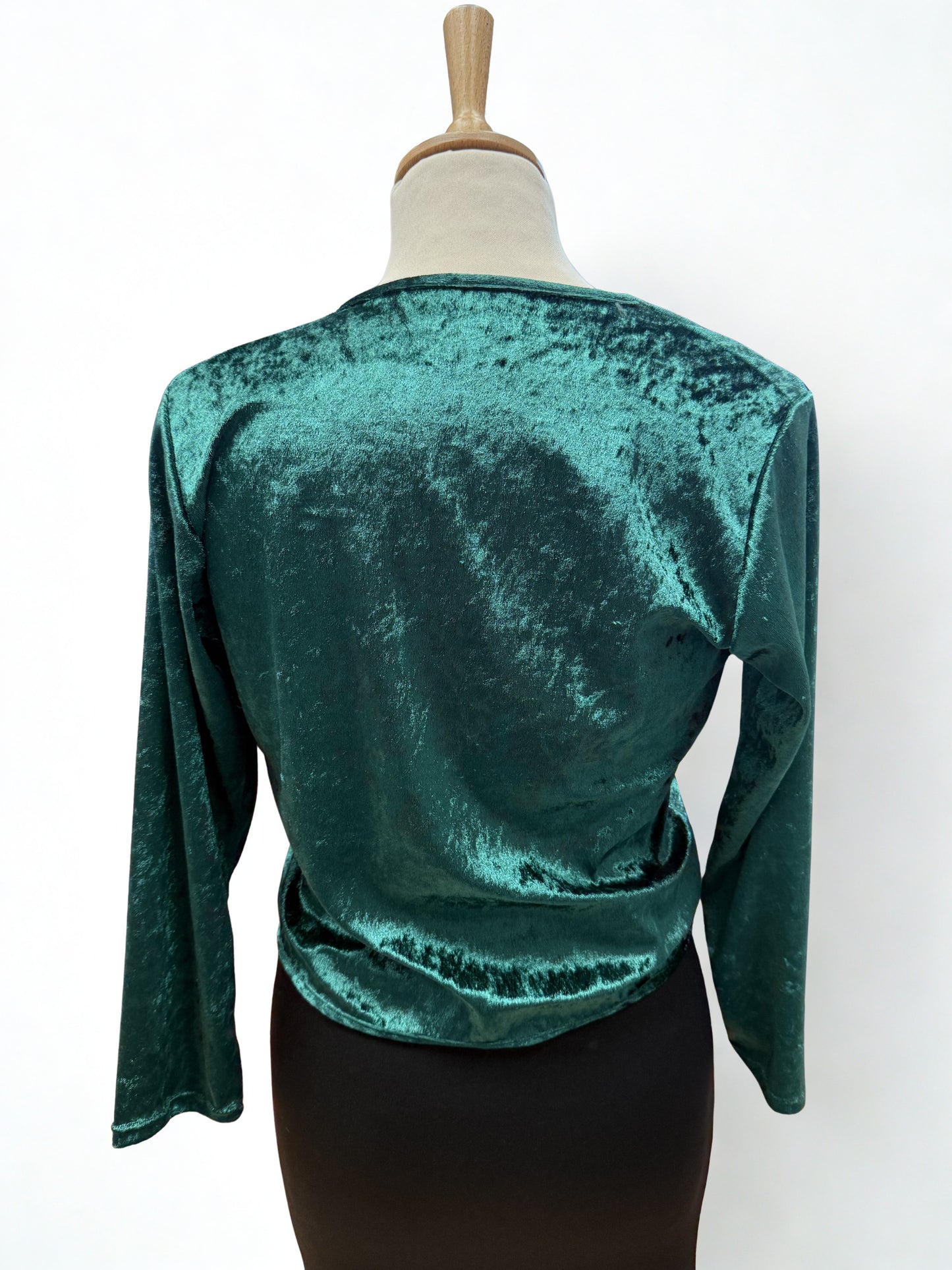 BLUSA BOLERA EN VERDE BOTELLA