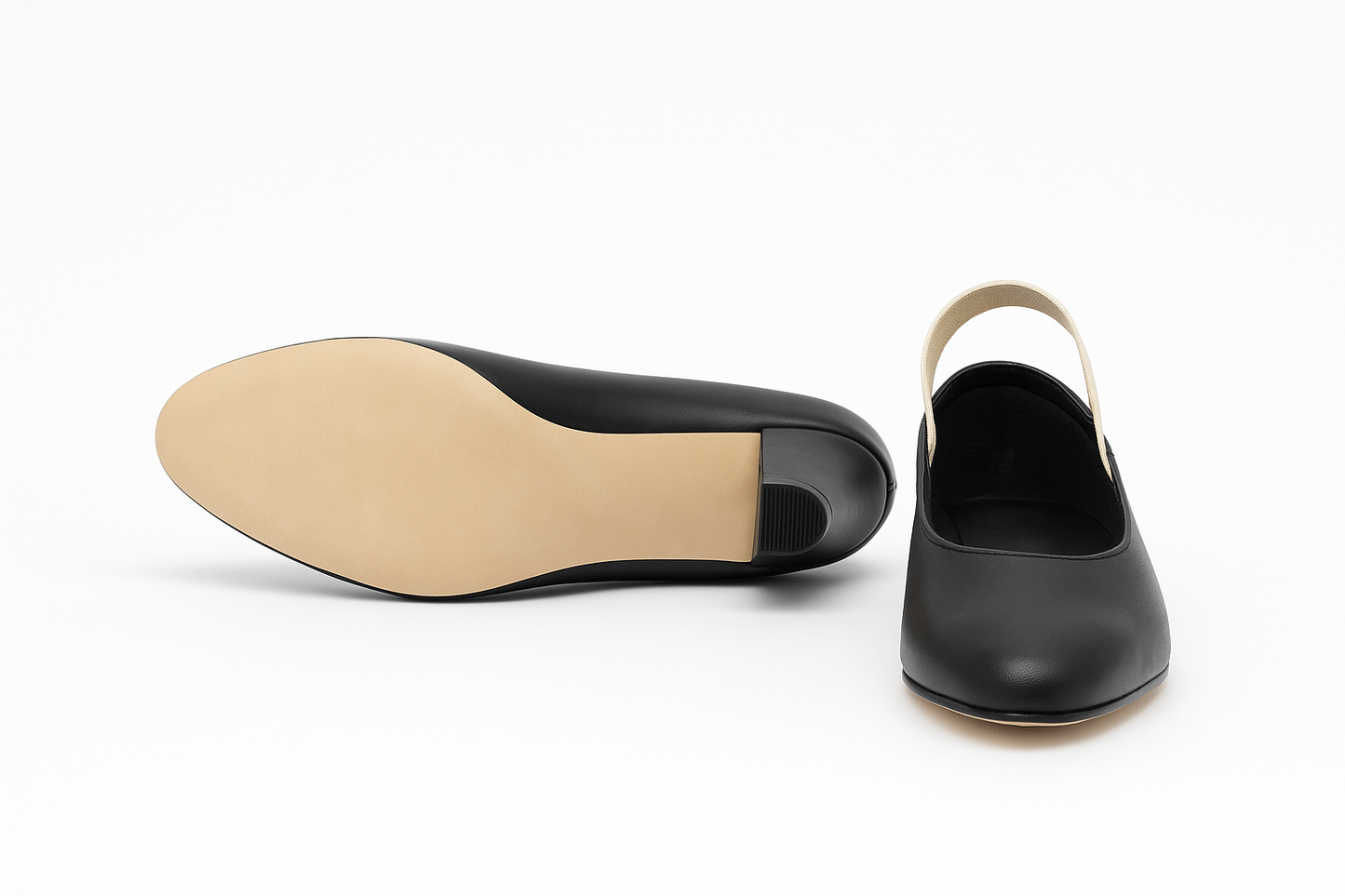 ZAPATOS DE FLAMENCO INICIACIÓN NEGROS CON ELÁSTICO