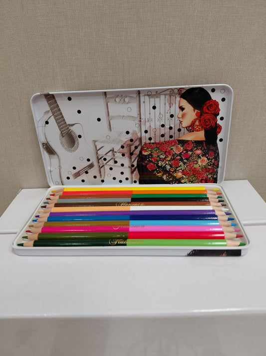 LATA ESTUCHE DE PINTURAS DE FLAMENCA