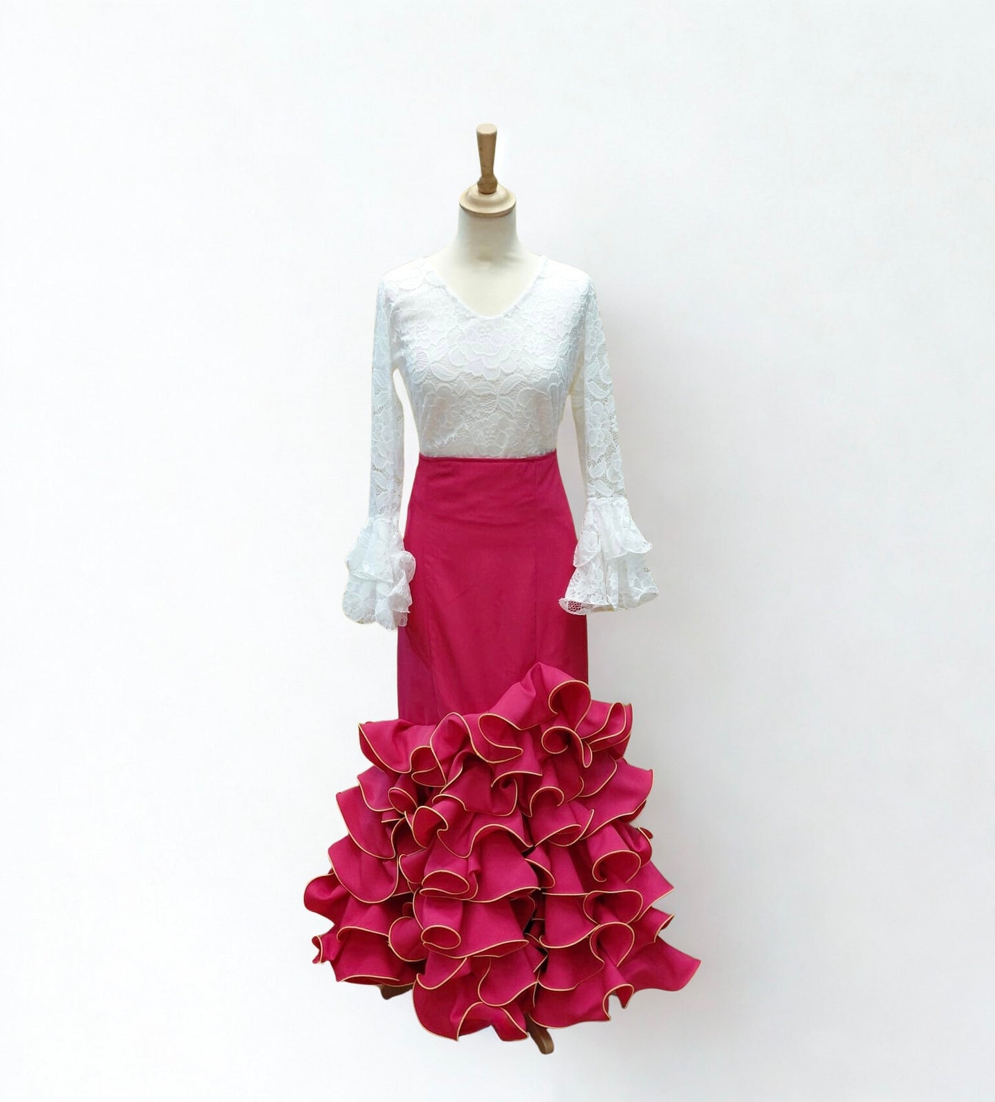 FALDA DE FERIA FUCSIA CAPOTE TALLA 48