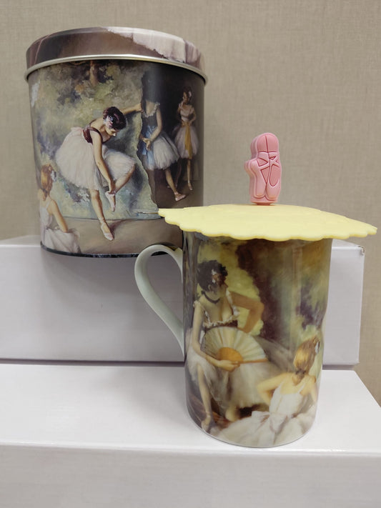 TAZA Y LATA CON MOTIVOS DE BALLET