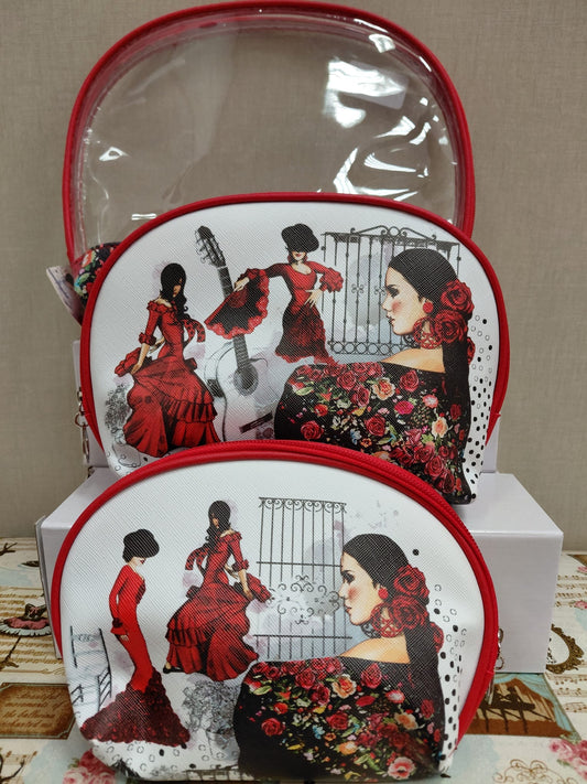 SET DE 3 NECESERES DE FLAMENCA