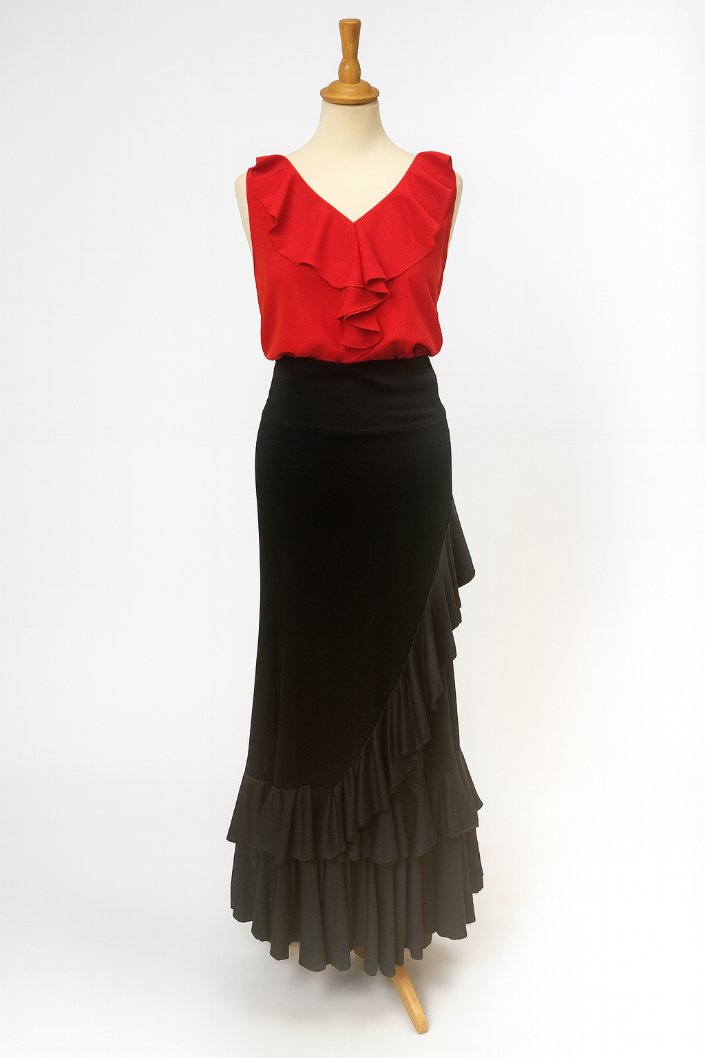 FALDA NEGRA VOLANTE TRANSVERSAL