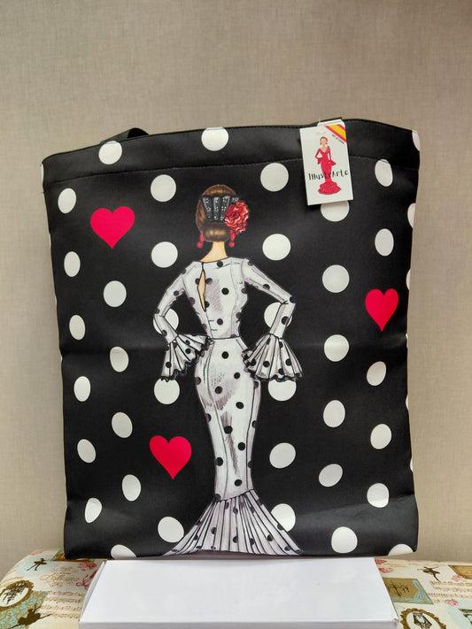 BOLSA TOTE CON ESTAMPADO DE FLAMENCA DE ILUSTARTE®