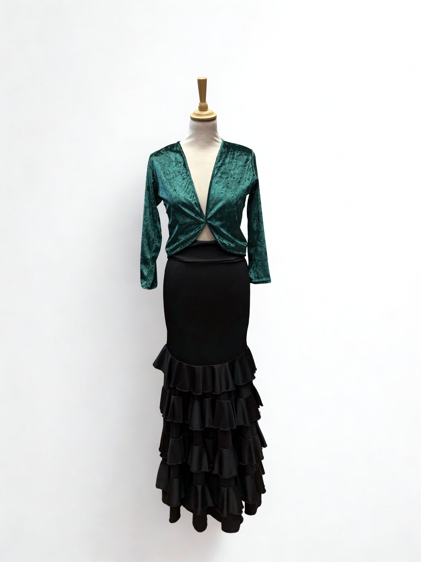 BLUSA BOLERA EN VERDE BOTELLA