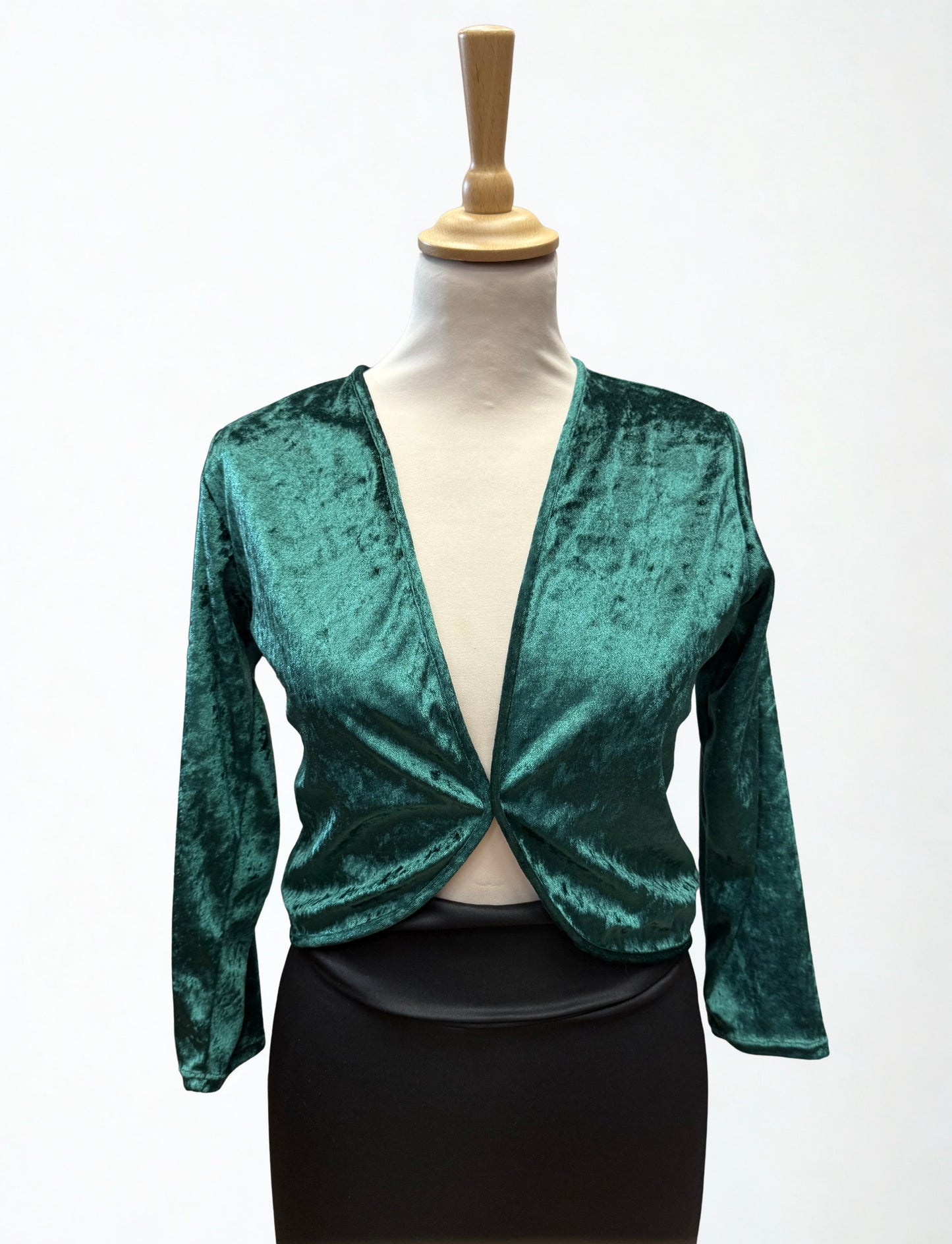 BLUSA BOLERA EN VERDE BOTELLA