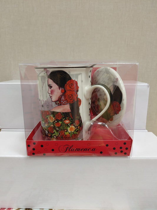 TAZA ILUSTRADA DE FLAMENCA
