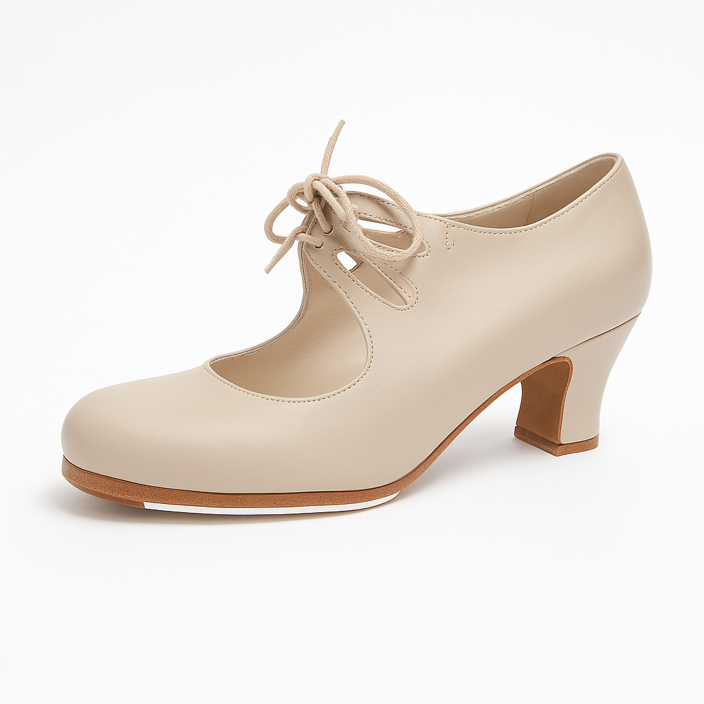 ZAPATOS PROFESIONALES  BEGOÑA CERVERA MODELO PÉTALOS EN MAQUILLAJE, CON CORDONES TALLA 36.5