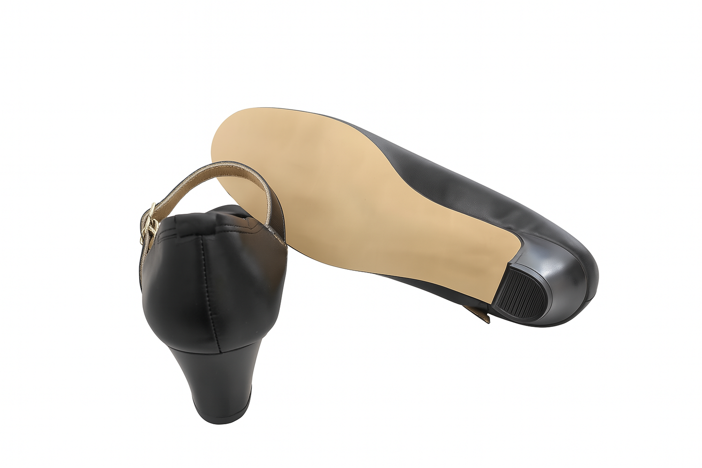 ZAPATOS DE FLAMENCO INICIACIÓN NEGROS CON HEBILLA