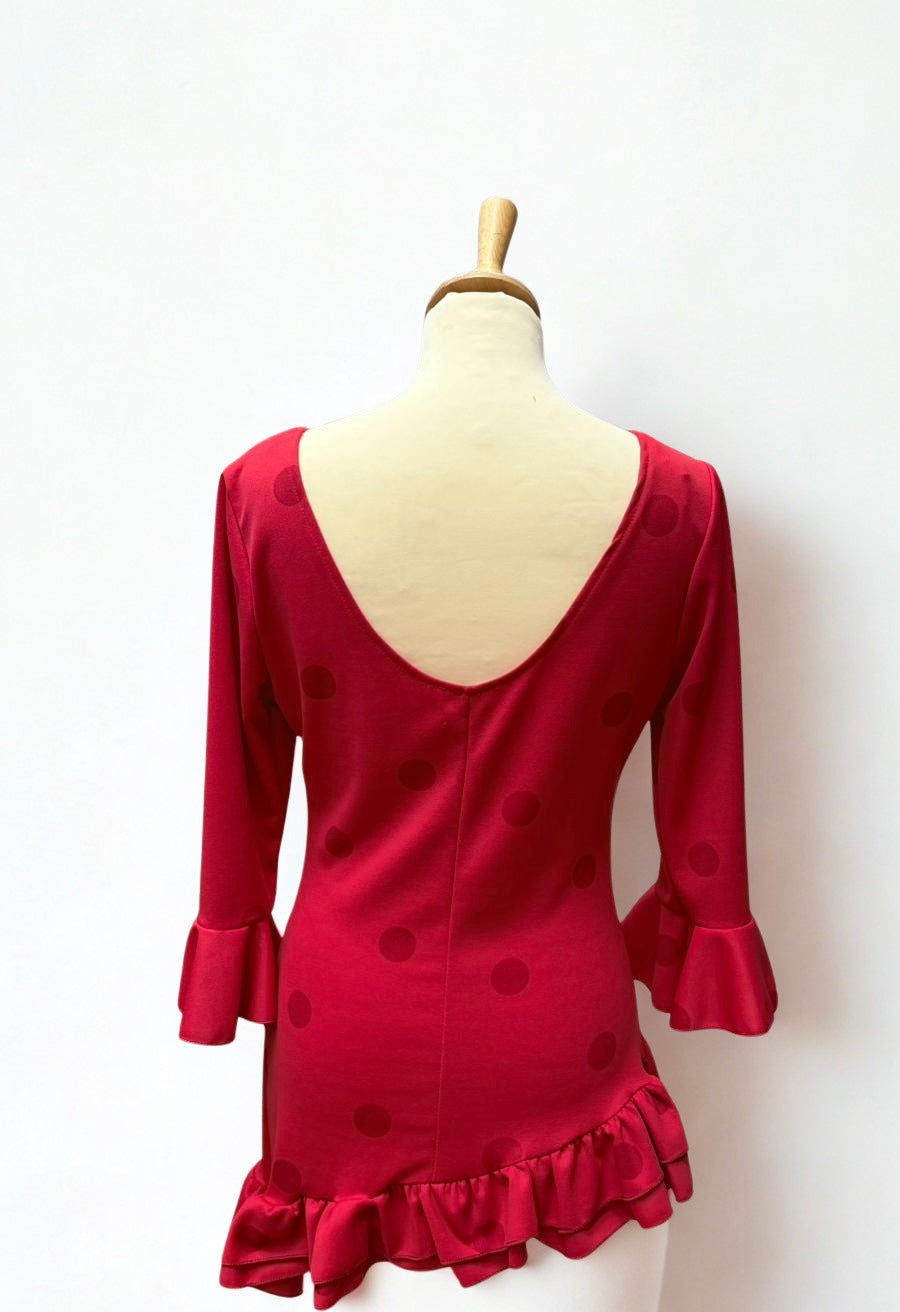 BLUSA CAMISOLA ROJA LUNARES