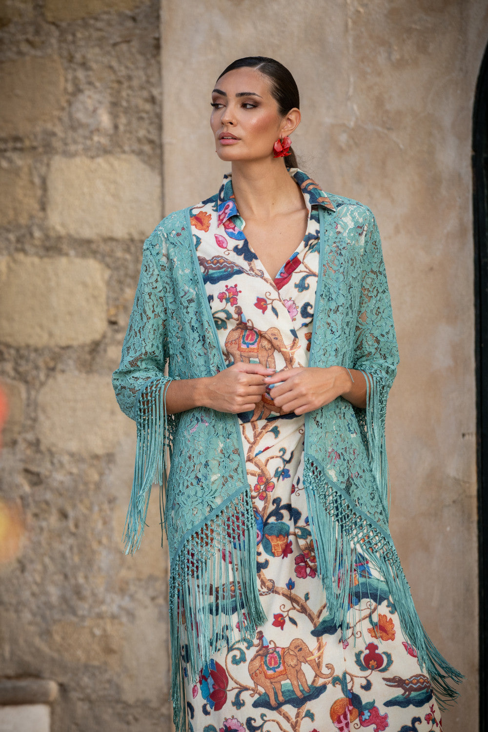 CHAQUETA CRUJÍA VERDE MAR KHAYRA