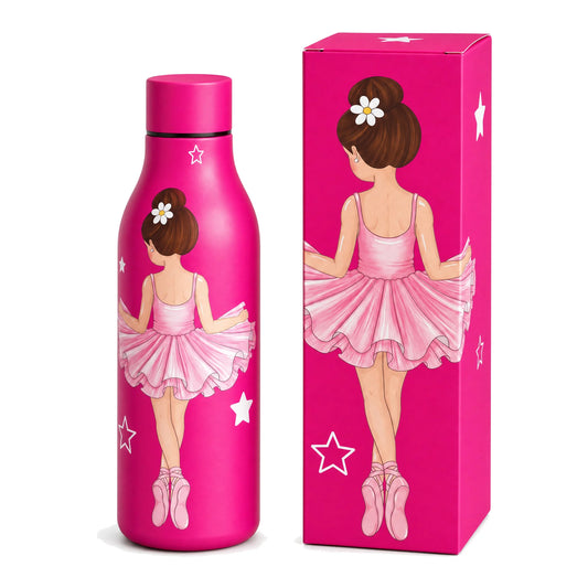 BOTELLA TERMICA BAILARINA FUCSIA 500ML ILUSTRARTE