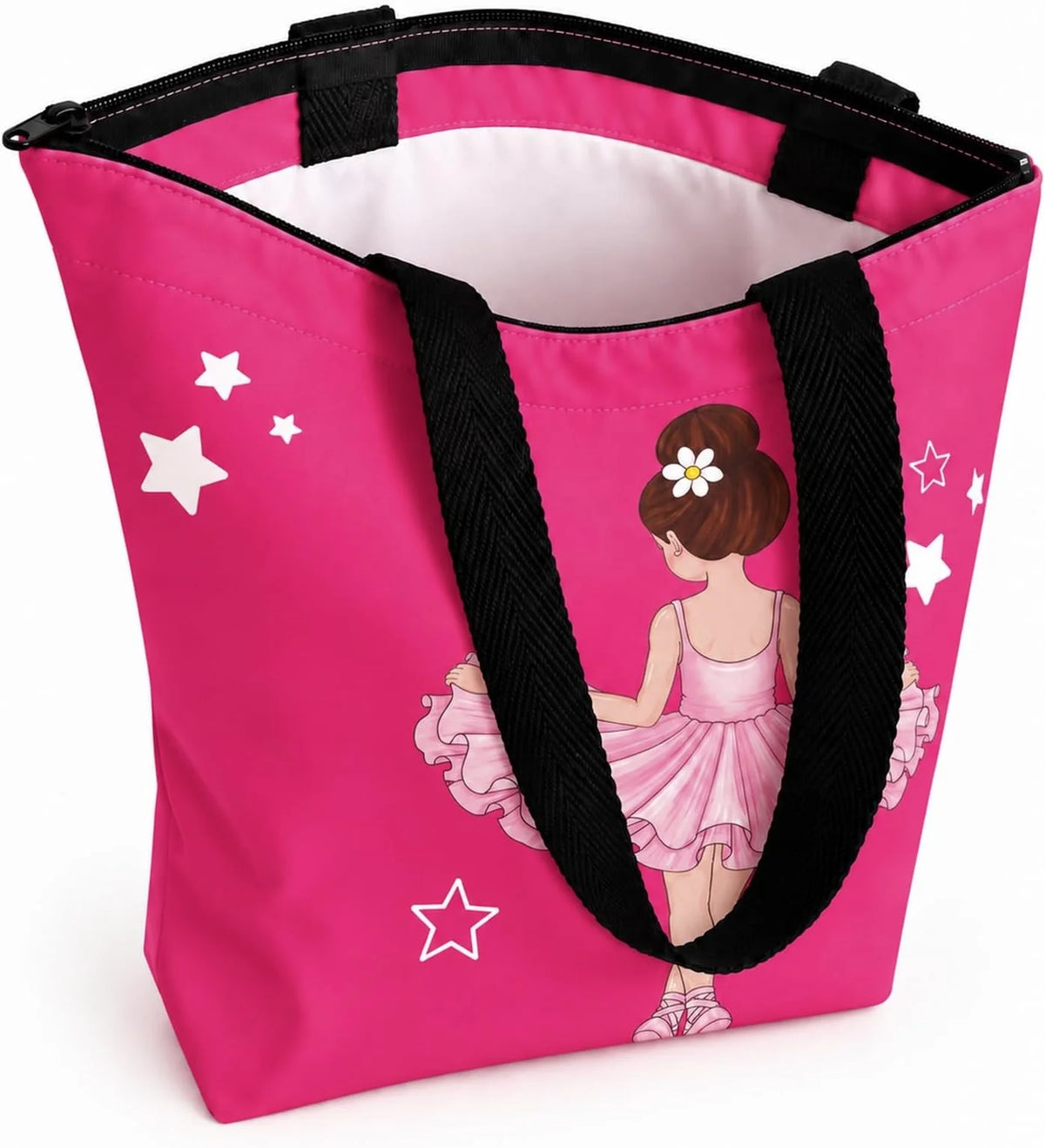 BOLSA DE BALLET FUCSIA CON CREMALLERA ILUSTRARTE