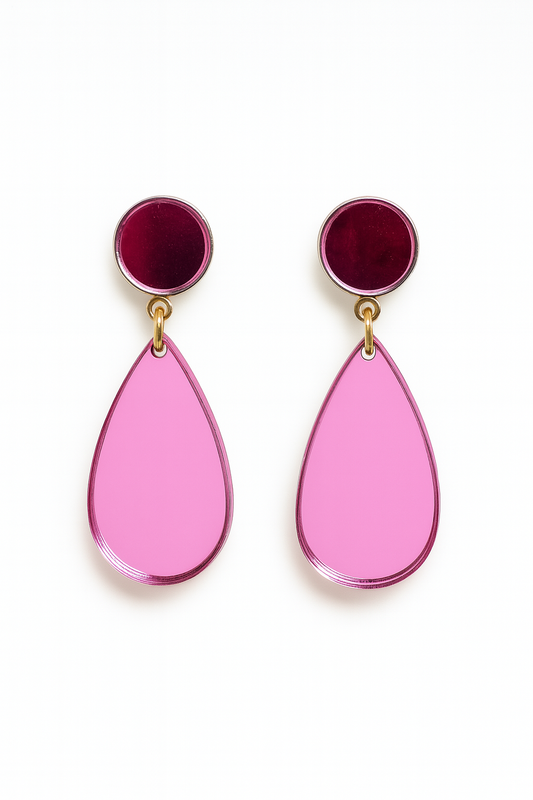 PENDIENTES EN ROSA BABY