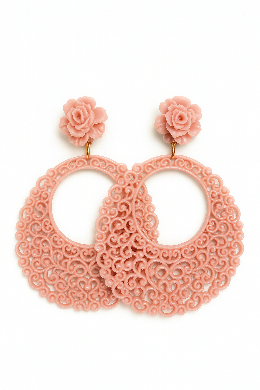 PENDIENTES ORNAMENTADOS EN SALMÓN