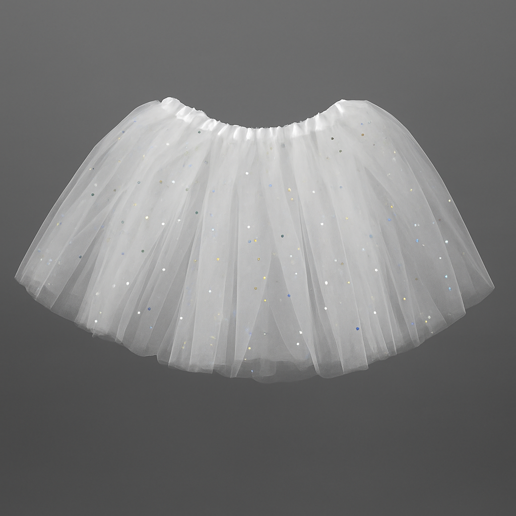 TUTÚ BLANCO CON BRILLANTES 28 CM