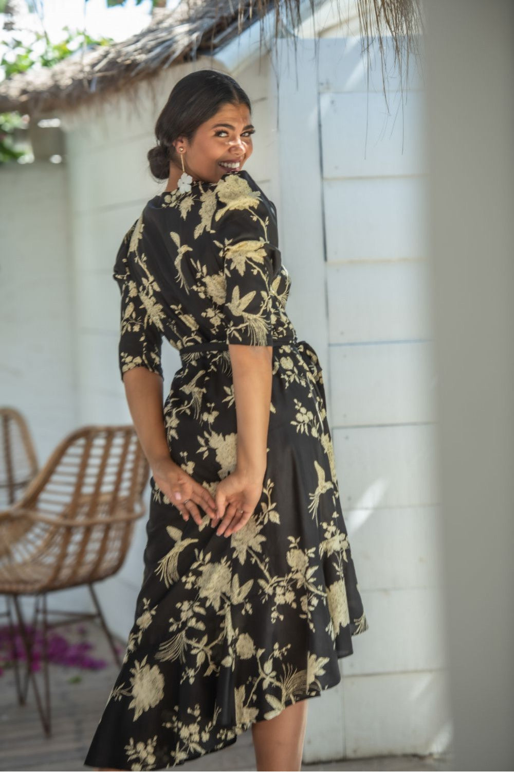 VESTIDO ESTAMPADO DE FLORES TALLA M